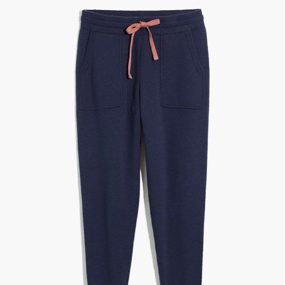 Madewell Telluride Jogger Sweater Pants, navy blue (new in bag)